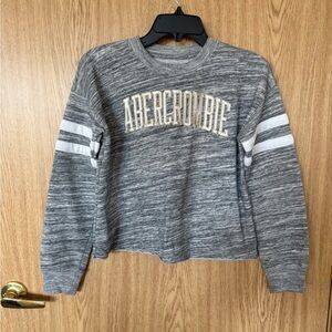 Abercrombie Kids Heather Gray Fleece Pullover Sweater